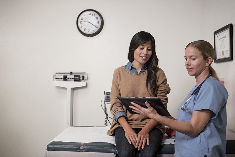 Young doctor and their patient at an appointment